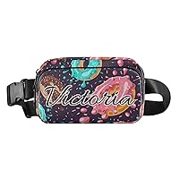 Custom Donuts Fanny Packs for Women Men Personalized Belt Bag with Adjustable Strap Customized Fashion Waist Packs Crossbody Bag Waist Pouch for Workout Running Travel
