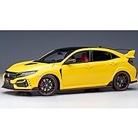 2021 Civic Type R (FK8) RHD (Right Hand Drive) Sunlight Yellow Limited Edition 1/18 Model Car by Autoart 73225