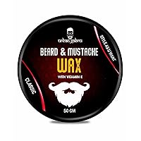 urbangabru Beard, Mustache Wax for Men – Strong Hold Mooch Styling Wax, Balm, Cream to Shape and Nourish Your Beard (1.7 fl oz)