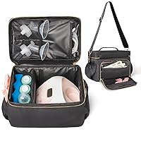 Bag Pump Storage Bag Compatible with with Spectra S1 S2 Gold, Breast Pump Carrying Case,EliteMom Breast Pump Tote Bag with cooler & Strap