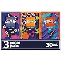 Kleenex On-The-Go Facial Tissues, 3 On-The-Go Packs, 10 Tissues per Box, 3-Ply (30 Total Tissues), Packaging May Vary
