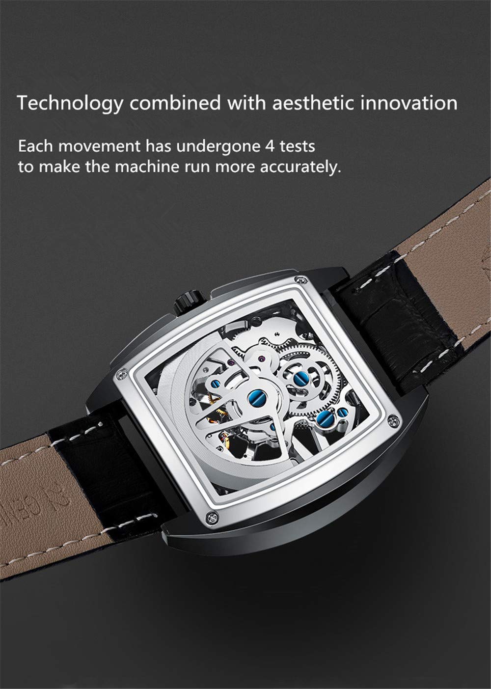 Guanqin Neue Männer Automatische Leuchtende Armbanduhr Skelett Tourbillon Wasserdichte Mechanische Uhr