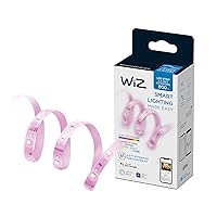 WiZ 3FT RGB Wi-Fi LED Smart Color Changing Light Strip Extension - Connects to Your Existing 2.4Ghz Wi-Fi - Control with Wiz Connected App - Works with Google Home, Alexa and Siri Shortcuts