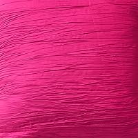 Crushed Crinkle Taffeta Fabric by The Yard 58 Inch Wide/Distressed Light Weight Fabric/Craft & Sewing Material (5 Yards, Fuchsia)