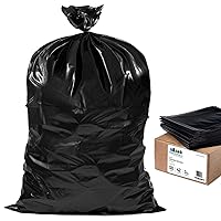 Contractor Trash 42 Gallon │ 3.0 Mil │ Black Heavy Duty Garbage Bag │ 33” x 48” (50 Count) (CON50)