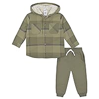 Gerber Baby-Boys Toddler 2-Piece Flannel Jacket & Jogger Set