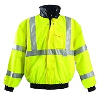 unisex adult Class 3 / Single Tone protective work jackets, Yellow, Medium