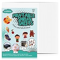 Auihiay 12 Pieces Printable Shrink Plastic Sheets, Shrink Films