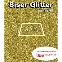 Siser Glitter Iron On Heat Transfer Vinyl 12 Inches (Actl. Size 11.8
