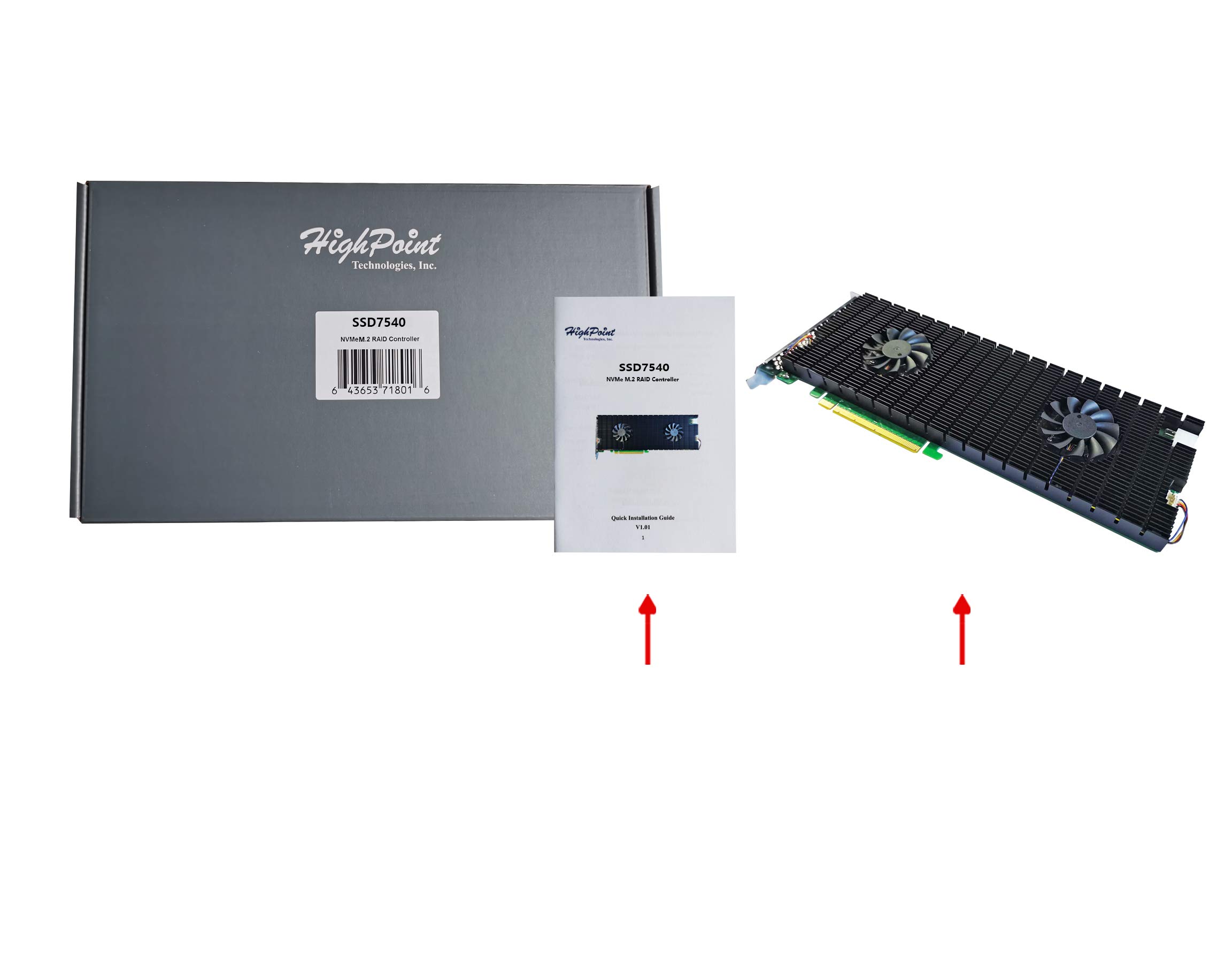 HighPoint Technologies SSD7540 PCIe 4.0 x16 8-Port M.2 NVMe RAID Controller