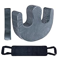 Bedridden Patient Turning Device with Fixing Strap and Transfer Nursing Sling Lift Belt Set Multifunctional Bedroll Turning Pillow Bed Rest Leg Elderly Nursing Products Patient Lift Aid, Grey
