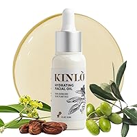 Kinlo Hydrating Face Oil, Jojoba oil, Olive oil with Vitamin E Face Oil Moisturizer Deep Hydration, Nourishing. 1 fl oz facial oil for gua sha massage oil face moisturizer