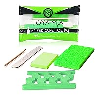 5-in-1 Disposable Pedicure Kit, Pedicure Tools for Feet, Complete Pedicure Kit for Salon-Quality Nail Care, with Nail Buffer, Pumice, Nail File & Wood Stick, Pack of 200 - Joya Mia