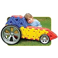 Polydron Kids Giant Vehicle Builder Set Educational Construction Toy - Multicolored - Children Development Building Kit - 2+ Years - 32 Pieces