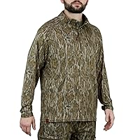 Mossy Oak Men's Hunting Shirts Lightweight Quarter Zip Camo