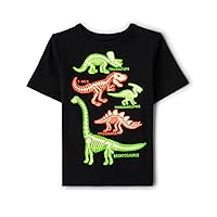 The Children's Place Baby Toddler Boys Short Sleeve Multi Color Graphic T-Shirt, Black, 4T