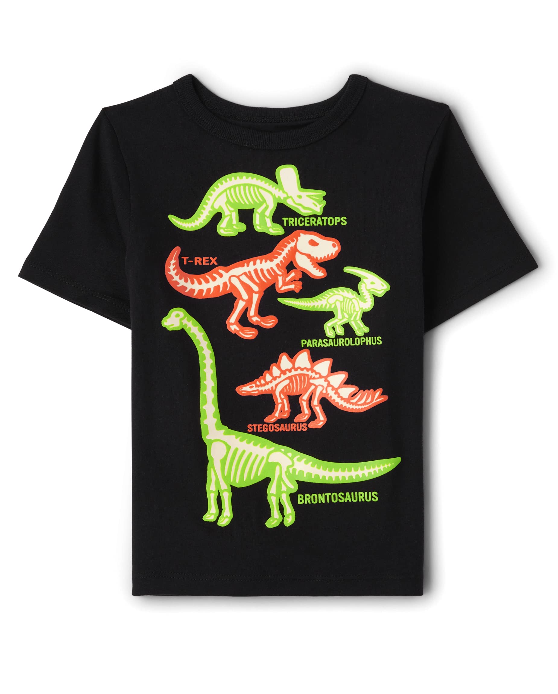 The Children's Place Baby Toddler Boys Short Sleeve Graphic T-Shirt, Educational Dinos, 4T