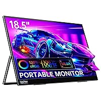InnoView Portable Monitor 18.5 inch 100HZ 120% sRGB, 1080P FHD IPS Large Portable Monitor for Laptop USB C HDMI HDR Travel Monitor with Kickstand Mac PC Xbox PS4/5 Switch