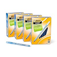 BIC Round Stic Xtra Life Blue Ballpoint Pens, Medium Point (1.0mm), 144-Count Pack of Bulk Pens, Flexible Round Barrel for Writing Comfort, No. 1 Selling Ballpoint Pens