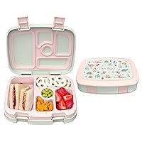 Kids Prints Leak-Proof, 5-Compartment Bento-Style Lunch Box - Ideal Portion Sizes for Ages 3 to 7 BPA-Free, Dishwasher Safe, Food-Safe Materials 2023 Collection (Nature Adventure)