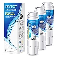 ICEPURE UKF8001 Compatible with Whirlpool EDR4RXD1, 4396395, Maytag UKF8001, UKF8001AXX, EveryDrop Refrigerator Water Filter 4, RFC0900A, UKF8001AXX-200, UKF8001P, 469006, PUR, Puriclean II, Pack of 3