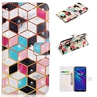 3D Painted Flip Cover Phone Protection Case for Huawei P30 lite; PU Leather Wallet Case Stand Protective Cover Compatible Huawei P30 lite 6.15 inches Smartphone - Colorful