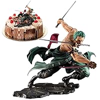 Ghzste Roronoa Zoro Figure, Anime One Piece Figure, Three Sword Style,  Anime Figures, Statue, Decoration, Collectible Character Action Model,6  Inches