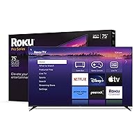 Roku Smart TV – 75-Inch Pro Series 4K QLED RokuTV with Dolby Vision IQ, 120Hz Refresh Rate, Backlit Voice Remote Pro – Live Local News, Sports, Gaming