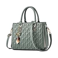 Purses and Handbags for Women Fashion Soft Embossed Design Work Top Handle Satchel Tote Large Capacity Shoulder Bags
