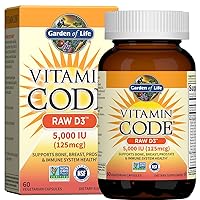 Garden of Life Heart Resveratrol 60 Capsules and Vitamin D 5000 IU 60 Capsules Raw Whole Food Supplement Bundle