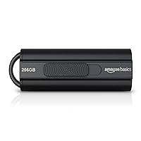 Amazon Basics 256GB USB 3.1 Flash Drive - Read Speed up to 130Mbps - Black