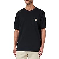 Carhartt Men's Relaxed Fit Heavyweight T-Shirt, Black, Large