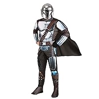 STAR WARS Deluxe Adult Mandalorian Costume, Mens Halloween Costume - Officially Licensed