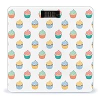 Delicious Cup Cake Cream Fashion Slim Digital Bathroom Scale for Body Weight with Easy Read LCD Home Gym