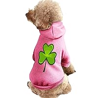 St Patricks Day Shamrock Dog Sweatshirt Warm Pet Hoodies Sweater For Cat Dog