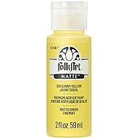 FolkArt Acrylic Paint in Assorted Colors (2 oz), 509, Sunny Yellow