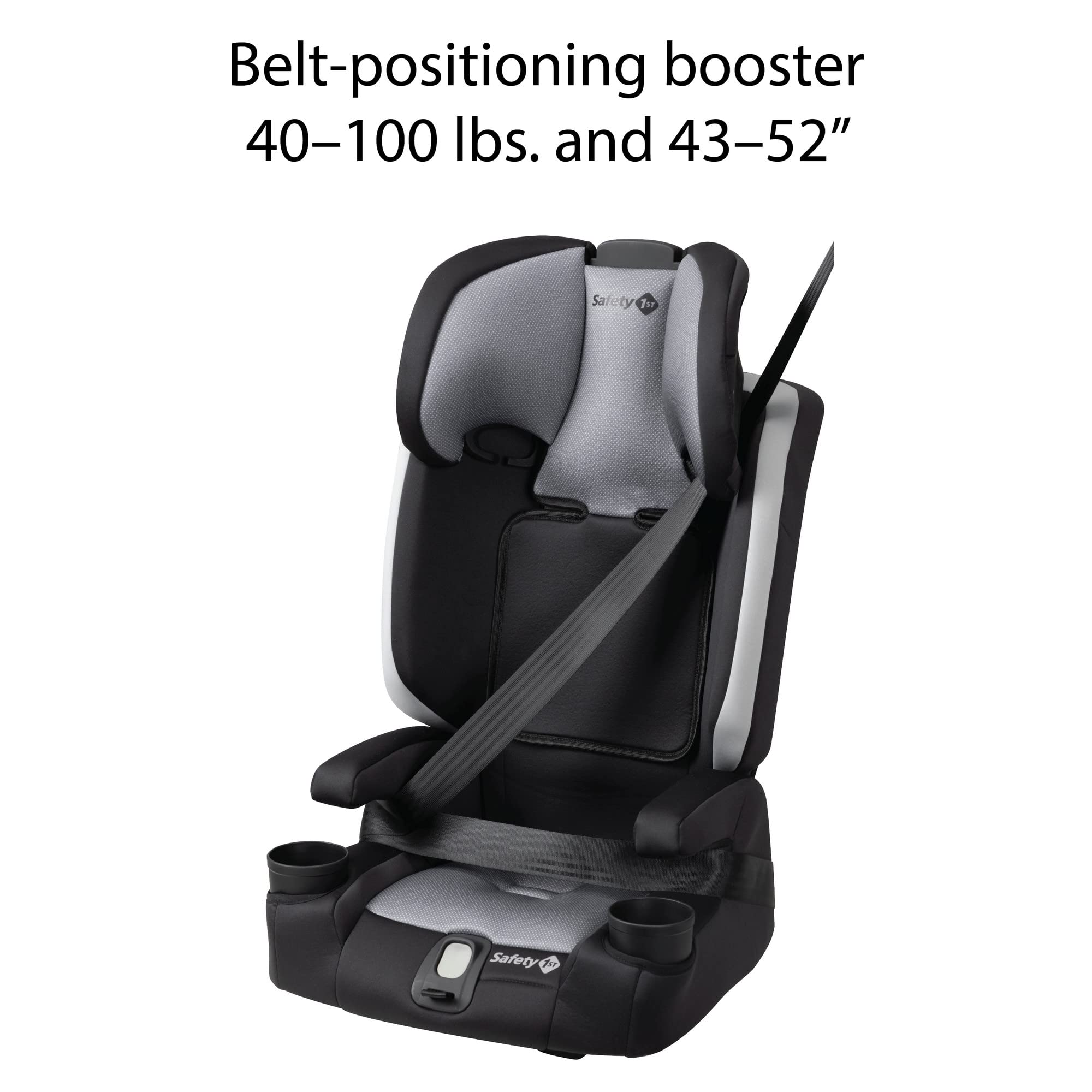 Safety 1st Boost-and-Go All-in-1 Harness Booster car seat, 3-in-1 harnessed Booster: Forward-Facing Harness Booster, Belt-Positioning Booster and Backless Booster, High Street