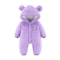 Baby Boy Clothes Infant Newborn Baby Boys Girls Long Sleeve Cute Cartoon Animals Solid Baby Boy (Purple, 6-9 Months)