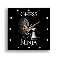 3dRose Be a Chess Ninja with This Ninja and Game Pieces of a Pawn and... - Wall Clocks (DPP_352631_3)