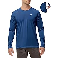Ewedoos Swim Shirts for Men Rash Guard with Pocket UPF 50+ UV Sun Protection Fishing Shirts Long Sleeve Sun Shirt Outdoor