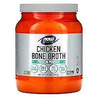 NOW Sports Nutrition, Chicken Bone Broth Powder made with Premium-Quality Chicken Bone Extract, 1.2-Pound