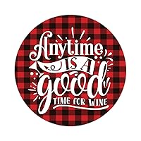 50 Pieces Anytime is A Good Time for Wine Laptop Stickers Red Wine Grape Vinyl Stickers Bar Personalized Durable Water Bottle Stickers Vinyl Stickers for Water Bottle Luggages Laptop 3inch