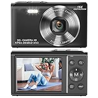 Digital Camera, 2.8 Inch Point and Shoot Camera with 16X Digital Zoom, 1080P Kids Camera with 32GB SD Card, Compact Camera for Kids Teens Boys Girls Adults(Black)