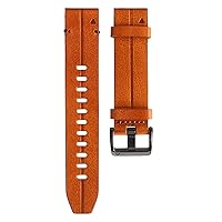 22mm Italian Cowhide Watchbands for Garmin Quickfit Watch Band (Color : Brown, Size : 26mm)