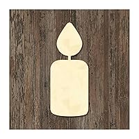 3 Pcs Wooden Scrapbooking DIY Handmade Crafts, Xmas Tree Hanging Wood Slices for Kids DIY Wood Sign, Candle Shape Design Wood Cutouts DIY Craft for Christmas Housewarming Gifts Holiday Gifts