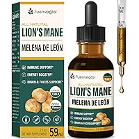 Lion's Mane Liquid Extract, Natural Lion's Mane Seamoss for Immune Support, Energy Booster, Brain & Focus Support. 2oz - Apple Flavor