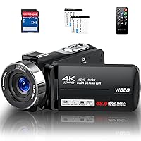Video Camera Camcorder 4K Ultra 48MP with IR Night Vision,18X Digital Zoom Camcorder Recorder 3