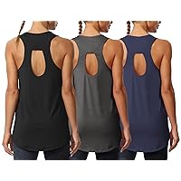 Cakulo Workout Long Tank Tops for Women Plus Size Loose Fit Athletic Exercise Gym Muscle Sleeveless Shirts Tops