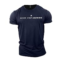 Never Stop Growing Gym T-Shirt - Bodybuilding Workout Training Top