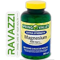 Spring Valley Magnesium 400 Mg, 250 Tablets by Spring Valley + Ravazzii Sticker Included